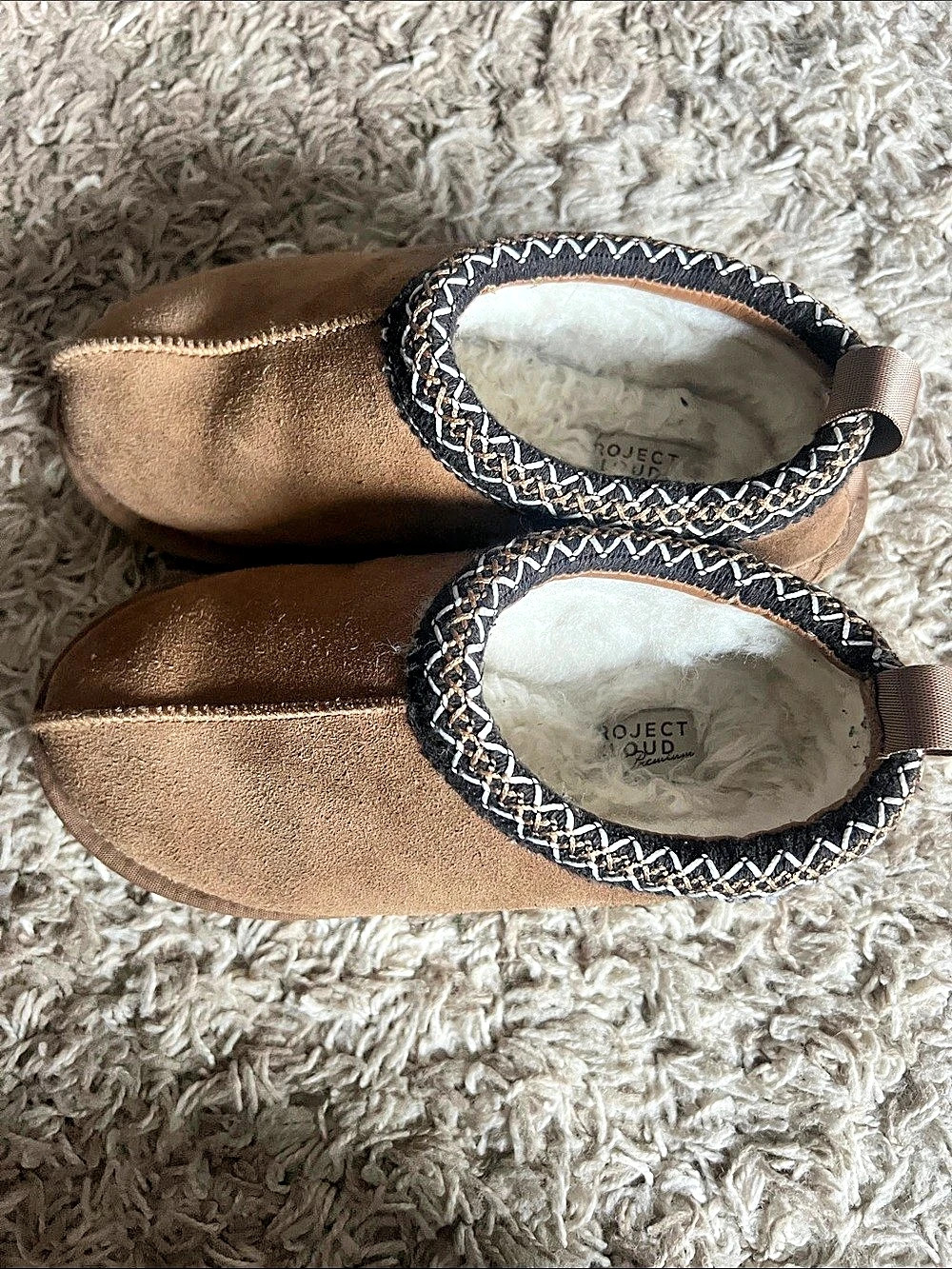 Project Cloud Shearling-Lined Brown Slippers